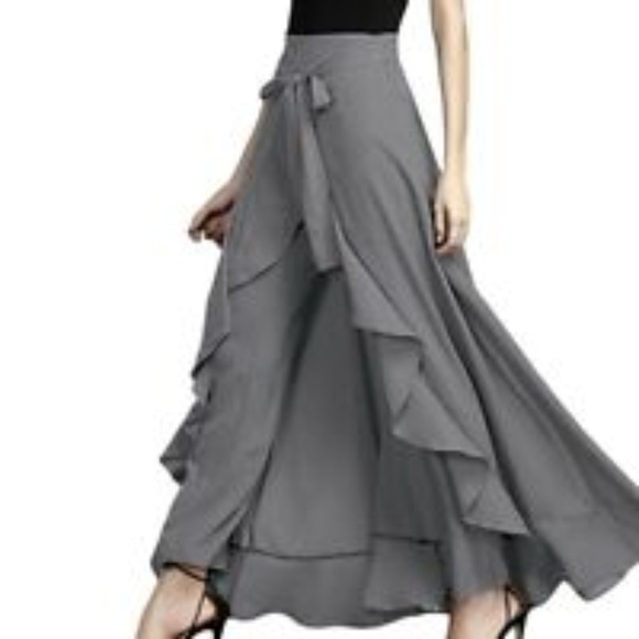 Pants - WIDE LEG PALAZZO SKIRT PANTS